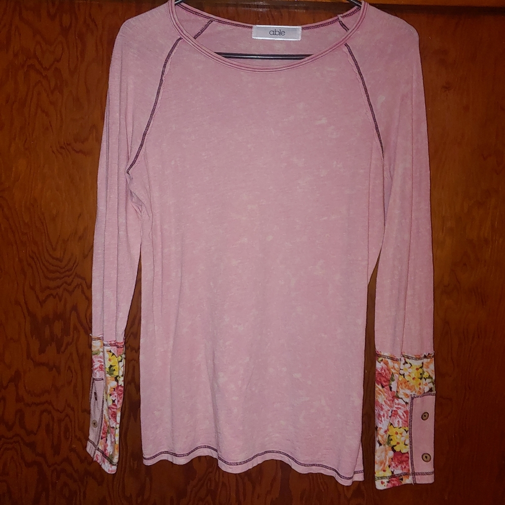 Pink Tie Dye Long Sleeve Top